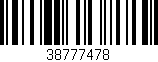 Código de barras (EAN, GTIN, SKU, ISBN): '38777478'