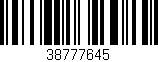 Código de barras (EAN, GTIN, SKU, ISBN): '38777645'
