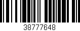 Código de barras (EAN, GTIN, SKU, ISBN): '38777648'