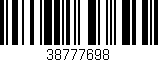 Código de barras (EAN, GTIN, SKU, ISBN): '38777698'