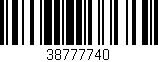 Código de barras (EAN, GTIN, SKU, ISBN): '38777740'