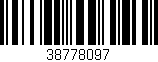 Código de barras (EAN, GTIN, SKU, ISBN): '38778097'