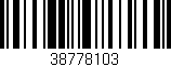 Código de barras (EAN, GTIN, SKU, ISBN): '38778103'
