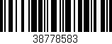 Código de barras (EAN, GTIN, SKU, ISBN): '38778583'