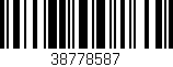 Código de barras (EAN, GTIN, SKU, ISBN): '38778587'