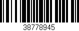 Código de barras (EAN, GTIN, SKU, ISBN): '38778945'