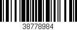 Código de barras (EAN, GTIN, SKU, ISBN): '38778984'
