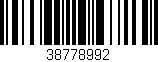 Código de barras (EAN, GTIN, SKU, ISBN): '38778992'