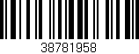 Código de barras (EAN, GTIN, SKU, ISBN): '38781958'