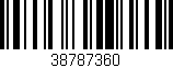 Código de barras (EAN, GTIN, SKU, ISBN): '38787360'