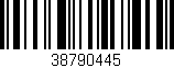 Código de barras (EAN, GTIN, SKU, ISBN): '38790445'