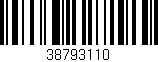 Código de barras (EAN, GTIN, SKU, ISBN): '38793110'