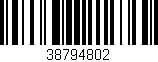Código de barras (EAN, GTIN, SKU, ISBN): '38794802'