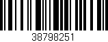 Código de barras (EAN, GTIN, SKU, ISBN): '38798251'