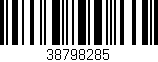 Código de barras (EAN, GTIN, SKU, ISBN): '38798285'