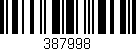 Código de barras (EAN, GTIN, SKU, ISBN): '387998'