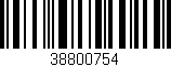Código de barras (EAN, GTIN, SKU, ISBN): '38800754'