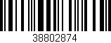 Código de barras (EAN, GTIN, SKU, ISBN): '38802874'