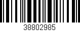 Código de barras (EAN, GTIN, SKU, ISBN): '38802985'
