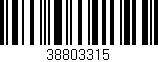 Código de barras (EAN, GTIN, SKU, ISBN): '38803315'