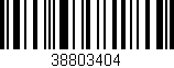 Código de barras (EAN, GTIN, SKU, ISBN): '38803404'