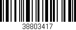 Código de barras (EAN, GTIN, SKU, ISBN): '38803417'