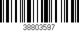 Código de barras (EAN, GTIN, SKU, ISBN): '38803597'