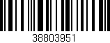 Código de barras (EAN, GTIN, SKU, ISBN): '38803951'