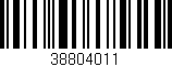 Código de barras (EAN, GTIN, SKU, ISBN): '38804011'