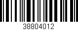 Código de barras (EAN, GTIN, SKU, ISBN): '38804012'