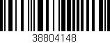 Código de barras (EAN, GTIN, SKU, ISBN): '38804148'