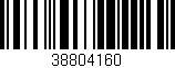 Código de barras (EAN, GTIN, SKU, ISBN): '38804160'