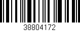 Código de barras (EAN, GTIN, SKU, ISBN): '38804172'