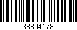 Código de barras (EAN, GTIN, SKU, ISBN): '38804178'