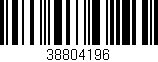 Código de barras (EAN, GTIN, SKU, ISBN): '38804196'