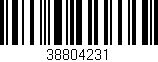 Código de barras (EAN, GTIN, SKU, ISBN): '38804231'
