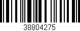 Código de barras (EAN, GTIN, SKU, ISBN): '38804275'