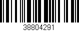 Código de barras (EAN, GTIN, SKU, ISBN): '38804291'