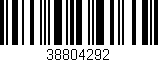 Código de barras (EAN, GTIN, SKU, ISBN): '38804292'