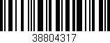 Código de barras (EAN, GTIN, SKU, ISBN): '38804317'