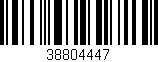 Código de barras (EAN, GTIN, SKU, ISBN): '38804447'