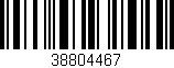 Código de barras (EAN, GTIN, SKU, ISBN): '38804467'