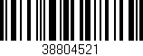 Código de barras (EAN, GTIN, SKU, ISBN): '38804521'
