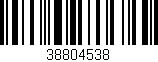 Código de barras (EAN, GTIN, SKU, ISBN): '38804538'