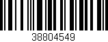 Código de barras (EAN, GTIN, SKU, ISBN): '38804549'