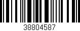Código de barras (EAN, GTIN, SKU, ISBN): '38804587'