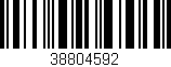 Código de barras (EAN, GTIN, SKU, ISBN): '38804592'