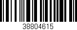 Código de barras (EAN, GTIN, SKU, ISBN): '38804615'