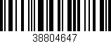 Código de barras (EAN, GTIN, SKU, ISBN): '38804647'