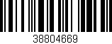 Código de barras (EAN, GTIN, SKU, ISBN): '38804669'